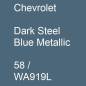 Preview: Chevrolet, Dark Steel Blue Metallic, 58 / WA919L.